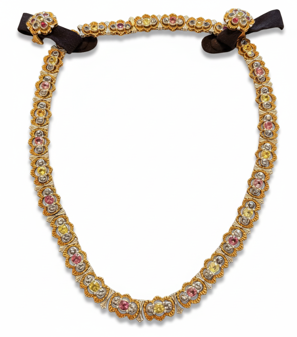 Buccellati Multicolor Gemstone Rivière Necklace By Buccellati